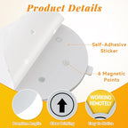 Office Door Sign, White Rotating Status Door Sign with 6 Options - Do Not Disturb/Out of Office/In a Meeting/Come in Welcome/Working Remotely/Back Soon, 6 Inch Round Privacy Signs (White)