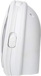 Tinload 5.5" Large Analog Alarm Clock Silent Non Ticking, Gentle Wake, Beep Sounds, Increasing Volume, Battery Operated Snooze and Manual Light, Easy Set,White(Best for Elder)