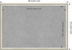 Amanti Art Silver Framed Magnetic Board 26x38 Large Vision Board for use with Magnets, 100% Metal Sheet to Display Items as Office Decor or for Home Organization in mudroom, Kitchen or Kids Room