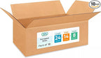 Large Shipping & Moving Boxes 24x14x8 inches (10-Pack) - Extra Strength 200 lb vs Regular - Corrugated Large Boxes for Moving - Shipping Box for USPS, UPS, FEDEX by IDL Packaging