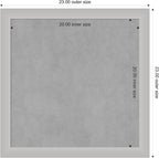 Amanti Art Silver Framed Magnetic Board 23x23 Medium Vision Board for use with Magnets, 100% Metal Sheet to Display Items as Office Decor or for Home Organization in mudroom, Kitchen or Kids Room