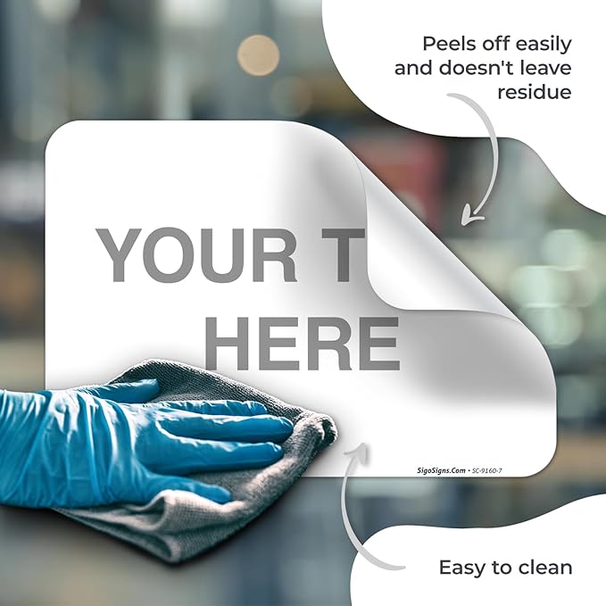 Custom Sign, Personalized Metal Signs, Customize for Office, Business, Workplace, Office, Home, Delivery Signs 10x7 Inches, 4 Mil Vinyl Decal Stickers Weather Resistant, Made in USA by Sigo Signs