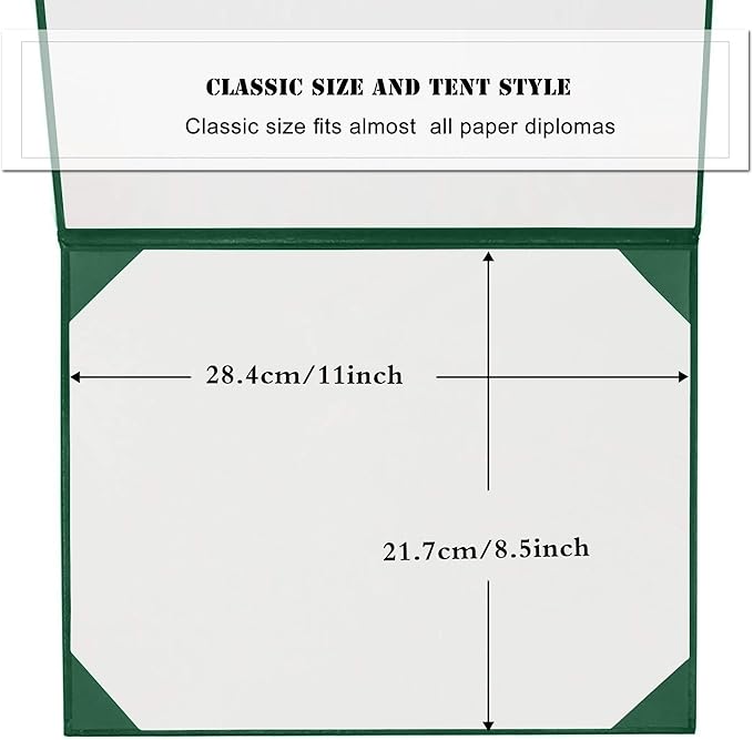 Diploma Cover 8.5” x11” Diploma Holder of Graduation Leatherette Padded Certificate（Tent Style),20-Pack