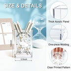 QYUVK Sorry I'm Late I Was Dilly Dallying Acrylic Makeup Brush Pencil Holder Cup, Funny Silly Goose Pen Holder Cup Gifts for Women Coworker, Cosmetic Organizer for Home Office Desk Accessories