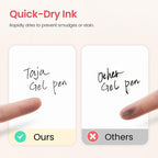 Taja Gel Pens, 6 Pcs Quick Dry Black Gel Ink Pens, 0.5mm Fine Point Smooth Writing Pens for Journaling and Note Taking, Cute Aesthetic Pens for Women & Men-Gratitude