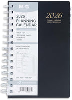 M&G 2026 Planner, Weekly and Monthly Planner Calendar, Jan 2026-Feb 2027 Agenda Book With Monthly Tabs for School Work Home Supplies, A5 8x5