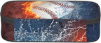SNAPMADE Baseball Pencil Case Sports Pencil Box for Boys Men, Large Capacity Durable Pencil Pouch Storage Pen Bag Stationary Case with Double Zippers