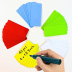 Availey 40 Pieces (4 x 1.8) - Full Colored Magnetic Dry Erase Labels - Reusable Strips for Classroom Home Office Garage Refrigerator Blank Writable Erasable Cards Name Tags Students Locker Shelf
