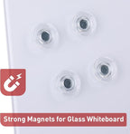 TOWON Rare Earth Magnets Large, Strong Magnets for Glass Whiteboard and Dry Erase Board, 36 Pieces Round Clear