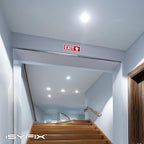 iSYFIX Exit Signs - 2 Pack 12x4 Inch Directional Up Arrow Signs, 40 mil Polystyrene Plastic, UV Laminated, Scratch & Fade Resistant, Waterproof - Ideal for Office, Theater, School, Business
