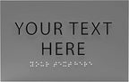 ADA CENTRAL SIGNS - 6" X4" Personalized Custom Sign- Tactile Graphics Grade 2 Braille Text | ADA Compliant Wall Mount Plastic Signs For Schools, Offices, Businesses, Apartments & Restaurants