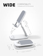 Lamicall White Cellphone Stand, Xmax Gift for Men Women Mother Father Girls Boys Coworkers, Desk Accessories, Telephone Stands, Workspace Organizersf, Gifts for Christmas