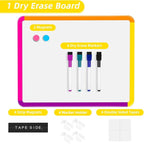 VUSIGN Small White Board Dry Erase, 11''x14'' Magnetic Dry Erase Board, Mini Whiteboard with Markers for Students, Fridge, Wall, Locker