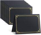 12 Packs Certificate Covers,Black Cardboard Diploma Cover,Certificate Holders Gold Foil Border,for Letter Size 8.5 x 11 Inch Awards and Certificates