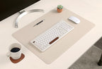 NODITO Dual-Sided Leather Desk Pad,Blotter for Laptop Computer,Mouse Pad,Writing,Drawing,Arts and Craft Mat (17"x24", Beige/Brown)