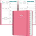 2026 Daily & Monthly Planner - One Page Per Day, Daily Planner 2026 from January 2026 to Deccember 2026, Planner 2026 with 12 Monthly Tabs, 6.4" x 8.5", Pink