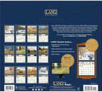 Lang Four Seasons 2026 Wall Calendar – 12-Month Calendar with Stapled Binding, Linen-Embossed Seasonal Landscape Artwork by Lee Stroncek, 13.4" × 12"