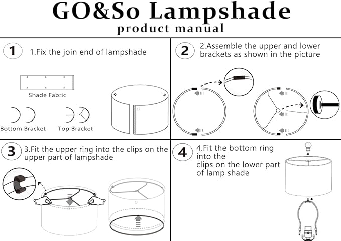 GO&SO Black Velvet Lamp Shades Set of 2 Medium Drum Lampshades -13" Top x 13" Bottom x 10" High(Spider) Traditional Fabric Lamp Shade for Table Lamps - Replacement Lampshade - Assembly Required