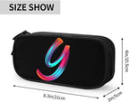 Pazacon Cute Initial Pencil Case for Kids Students, Large Capacity Pencil Pouch for Boys Girls, Letter Design Pencil Box Pen Bag Office Stationery Organizer, Rainbow Letter Y