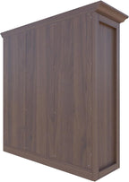 OSCHF Cube Shelf Bookcase with Base - Wooden 3 Tiers Floor Standing Low Storage Cabinet for Home and Office, 9-Cube Lattice Bookshelf, Walnut