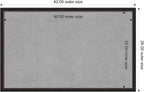 Amanti Art Black Framed Magnetic Board 26x42 Large Vision Board for use with Magnets, 100% Metal Sheet to Display Items as Office Decor or for Home Organization in mudroom, Kitchen or Kids Room