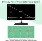 DEJIMAX 21.5 Inch Computer Privacy Screen for 16:9 Widescreen Monitor, Anti-Blue Light Monitor Privacy Screen Filter, Anti-UV Computer Shield