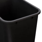 Amazon Basics Trash Can, Rectangular Commercial Office Wastebasket, 10 Gallon (Pack Of 2), Black
