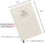 Gratitude Journal for Women & Men – 5 Minute Guided Daily Journal with Prompts for Mindfulness, Self Care & Positive Thinking, 300 Seconds Daily Reflection, Original Linen Cover, 2026 Edition