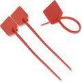 Waterproof Shipping Tags - Self Locking Nylon Writable Marker Ties for Luggage Identification, Plastic Straps Label Mark, Seal Zip Tie for Labeling - 100pcs (Red)