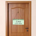 Signs ByLITA Eucalyptus Greenery Personalized Hanging Wall or Door Sign (5 x 10") | Custom Signage for Your Home & Business