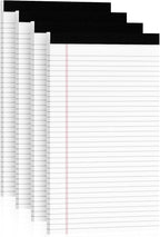 Note Pads 8.5 x 14 Wide Ruled, 4 Pack Legal Pads 8.5 x 14 White Paper Pads Lined Paper Tablets, Notebook Pads 8.5x14, White Lined Paper Pads 8.5x14 Writing Pad, 70 GSM Notebook Paper, 30 Sheets/Pad