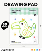 JUPITEARTH Sketch Pads, 3-Pack 50 Sheets 9x12 Inch Drawing Pad, Acid-Free Thickened Glue-Bound Sketchbook, Art Supplies, Drawing Paper for Coloring Painting for School