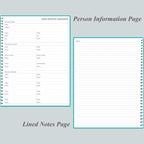 Daily Planner Undated - A4 To Do List Notebook Hourly Schedules, Spiral Appointment Planner for Women and Men,PVC Hardcover, Inner Pocket, Elastic Closure, 8.5" x 11", Teal