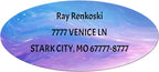 Made in USA Custom Return Address Stickers Labels Customized Mailing Label for Envelopes, Personalized Self Adhesive Flat Sheet Oval Labels