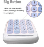 Mechanical Calculator,BTSEYAW Dual Power Calculator with 8 Digit Display tilt Screen and Big Buttons, Cute Office Desk Accessory (Blue)