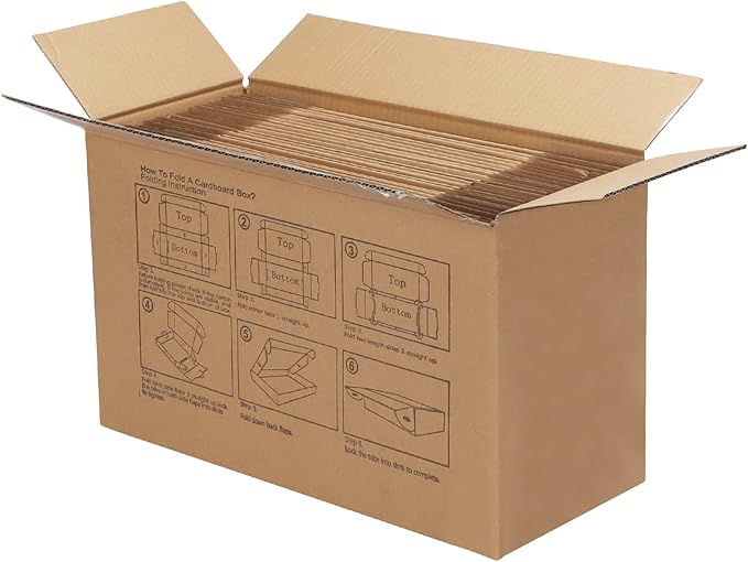 PHAREGE 10x7x3 inch Shipping Boxes Bulk 25 Pack Brown, Tab Lock Tuck Top Mailer Boxes for Packaging Small Business, Medium Cardboard Gift Boxes for Wrapping Mailing Present