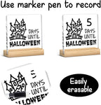 Halloween Countdown Acrylic Sign, Funny Halloween Countdown Advent Decorations for Home Office, Funny Spooky Season Holiday Gifts A 08