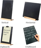 NEWNEWSHOW 8.7x12 Inch Tabletop Chalkboard with Wood Holder 1 Pack