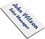 Custom Laser Engraved Name Badges with Pin, Magnetic, Adhesive, or Blank Backing, Durable Personalized Name Tag with 3 Lines of Custom Texts, Clear and Easy to Read, 10 Colors (1.5" x 3")