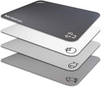 Fotouzy Plastic Cutting Boards with Food Icons, Set of 4, Flexible Cutting Mats with Hole, BPA-Free, Non-Slip and Dishwasher Safe, Modern Neutral Colors