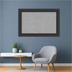 Amanti Art Black Framed Magnetic Board 25x37 Large Vision Board for use with Magnets, 100% Metal Sheet to Display Items as Office Decor or for Home Organization in mudroom, Kitchen or Kids Room