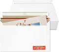 Cheardia 120 Pack Photo Document Mailers with Self Adhesive Seal, 13 x 9.25 Inch Rigid Mailers Stay Flat Cardboard Envelope with Label for CD, Photos, White