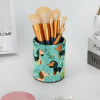 Leather Pen Holder for Desk, Cartoon Sausage Dog Pencil Cup Desktop Organizer Makeup Brush Holders Office Supplies for Home, Kids & School