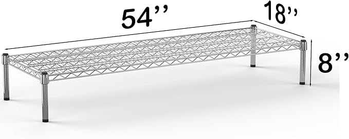 Regal Altair 18''W x 54''L x 8''H Chrome Plated Wire Dunnage Rack | Off The Floor Storage