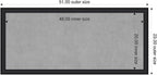 Amanti Art Black Framed Magnetic Board 23x51 Oversize Vision Board for use with Magnets, 100% Metal Sheet to Display Items as Office Decor or for Home Organization in mudroom, Kitchen or Kids Room