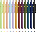 UIXJODO Colored Pens, 12 Pcs Colorful Pens Fine Point Smooth Writing Pen, 0.5mm Colored Ink Gel Pen for Journaling Note Taking, School Supplies Gifts for Women (12 Pcs Gold Vibrant and Vintage)