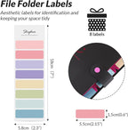SKYDUE Expanding File Folder with 32 Labels, 5 Pockets A4 Letter Size Accordion Folder Paper Organizer for School and Office Pack of 4