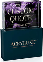 Custom Acrylic Sign Personalized, Custom Desk Name Plate, 18 Styles, (5"x7"), With Gift Box, USA Made by Acryluxe. (Blossom)
