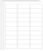 L LIKED Printable Address Labels, 1" x 2-5/8", 900 Labels, 30 per Sheet, Mailing Labels for Envelopes (30 Sheets)
