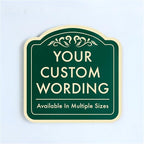 Custom Decorative Outdoor Metal Sign - Personalized Aluminum Driveway Sign, Waterproof, Made In USA - Design 1 Forest Green 18x18 In